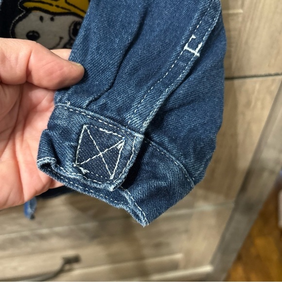 VINTAGE PRE OWNED PEANUTS BABY SNOOPY CONSTRUCTION DENIM JACKET 18 MONTHS - Picture 8 of 16